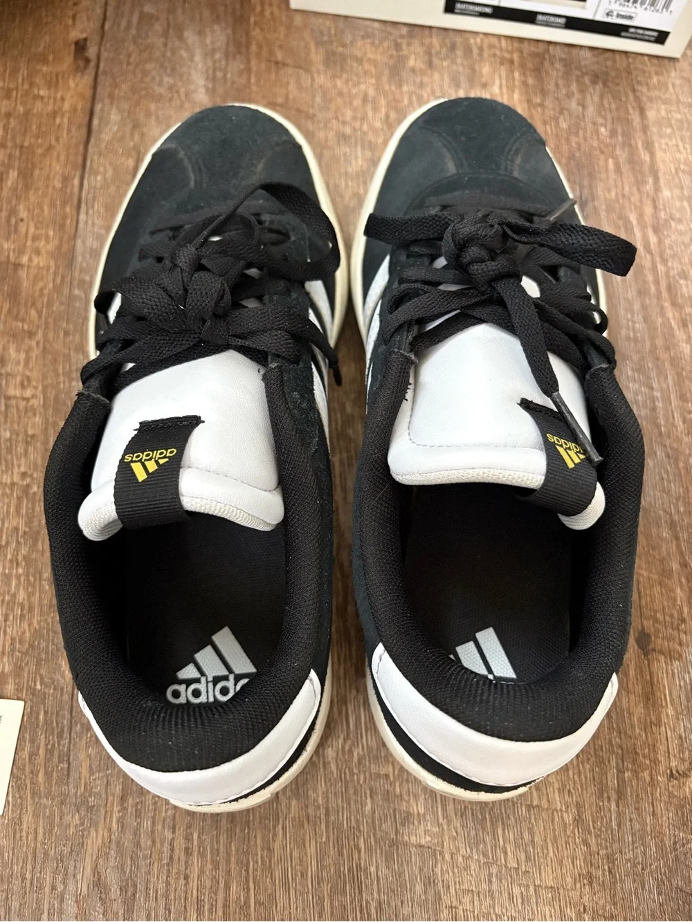 adidas Black and White Low-Top Trainer